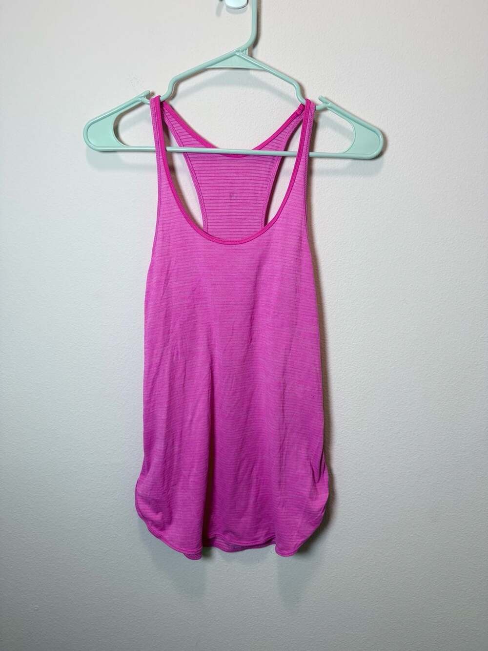 Lululemon Athletica Pink Space Dye Racerback Athletic Tank Top